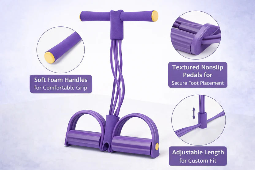 Premium Fitness Resistance Bands Tube Pedal Ankle Puller