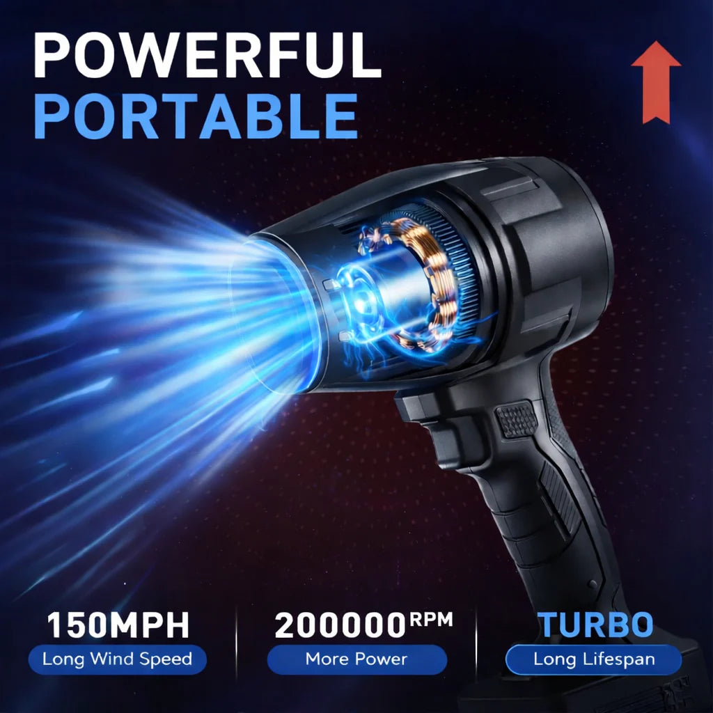 Jetblower - The Most Powerful Rechargeable Turbo Air Blower System (20,000 RPM)