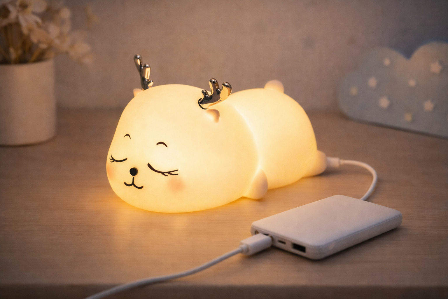 Soft Silicone Touch Lamp with Rechargeable Battery