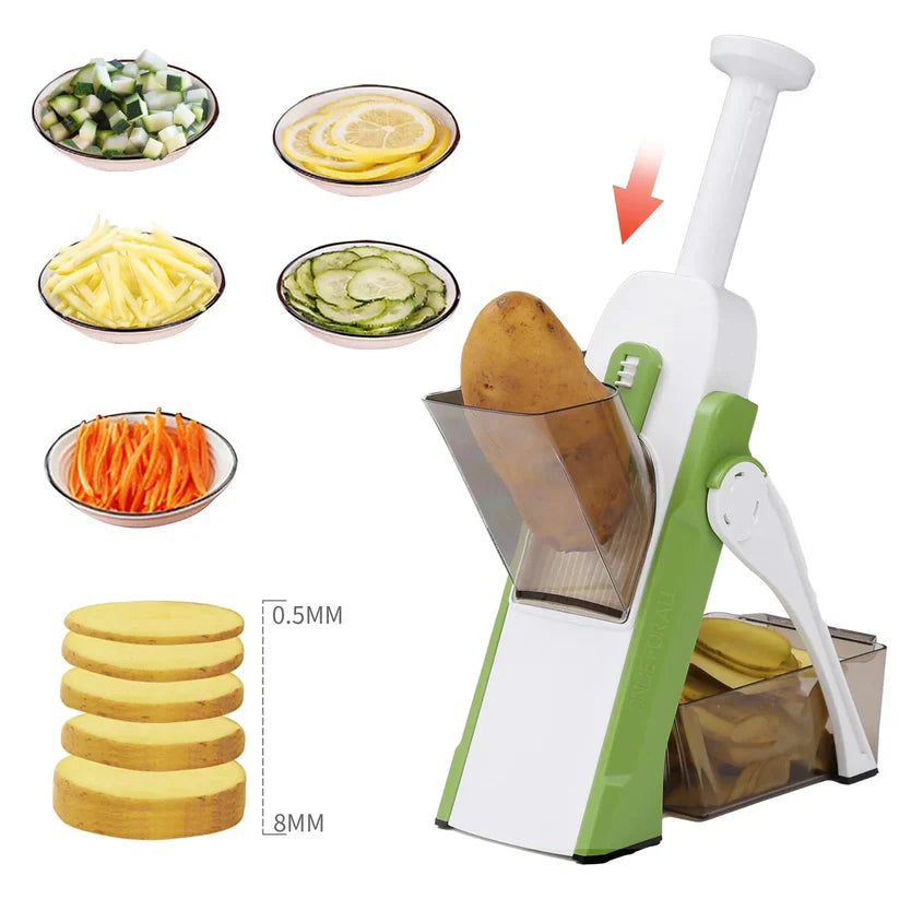 4 in 1 Mandoline Spring Slicer Vegetable and Fruits Cutter